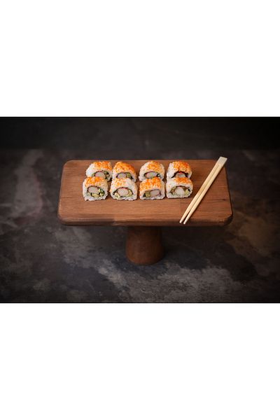 Rabo Craft Rectangular Natural Wooden Cake Stand, Wooden Footed Cake Stand, Presentation Stand, Cheese Plate