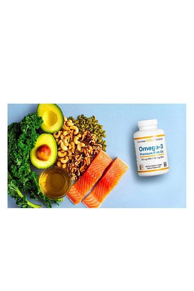 Omega Premium Omega-3 Fish Oil - 100 Fish Gelatin Softgels 180 EPA/120 DHA