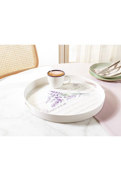 Madame Coco Rundes Tablett in Lavendel