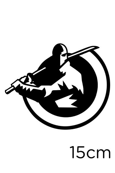 MIGNATIS Autocolant Samurai cu sabie în mână Lipire 15 cm