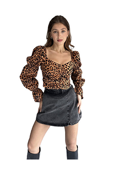 Caddebostan Moda Blugi din denim cu detaliu de tăiere, fustă scurtă gri închis antracit