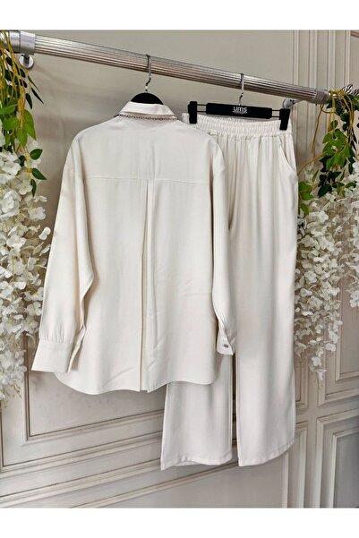 BisuModa Tesel Shirt and Trousers Double Set