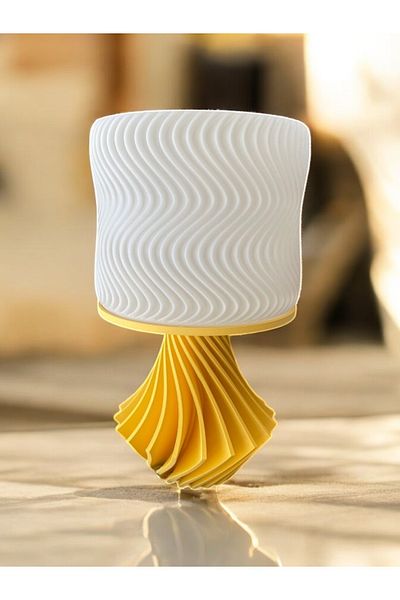 Lasirius Decorative Modern Design Lampshade Boho Vintage Home Decor Yellow White Large Size 20 X 35cm