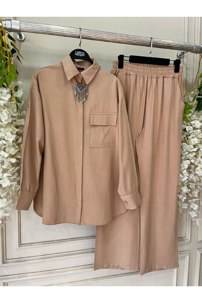 BisuModa Διπλό Σετ με πουκάμισο και παντελόνι Tesel