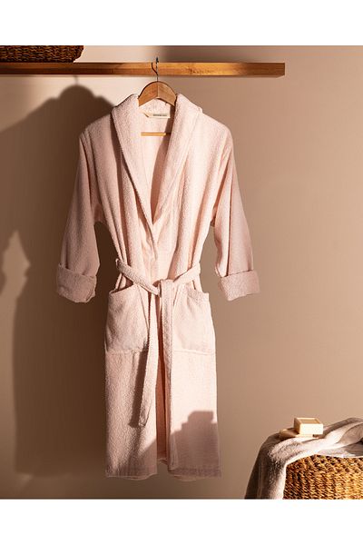 Madame Coco Belda Damen-Bademantel mit Schalkragen