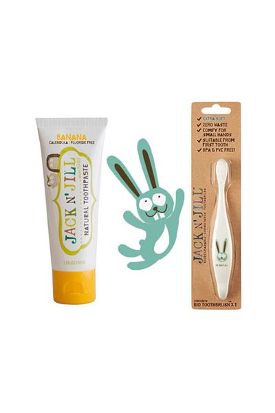 Jack N'Jill Jack N Jill Toothbrush and Toothpaste Set (Bunny & Banana) Set