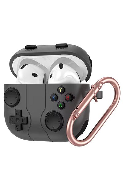 daystar Airpods 4. Generation compatible black game console figured headphone case