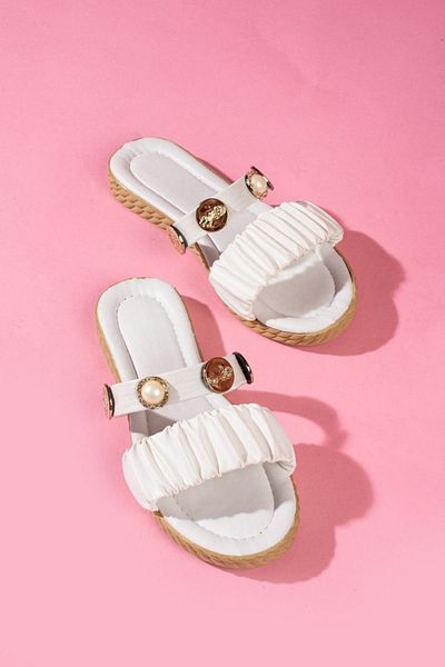 STOCON Papuci cu bandă pentru accesorii Mekin White Skin Pearl și Sigiliu STC1098