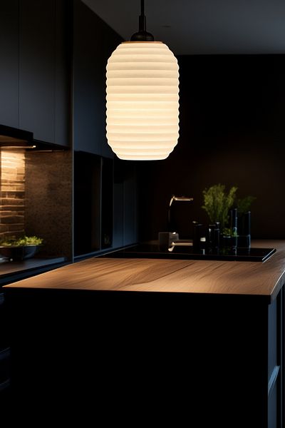 RATEK AHŞAP Modern Bohemian 23X27 cm Mocca Series Living Room Kitchen Living Room Cafe Bar Pendant Lamp Single Chandelier