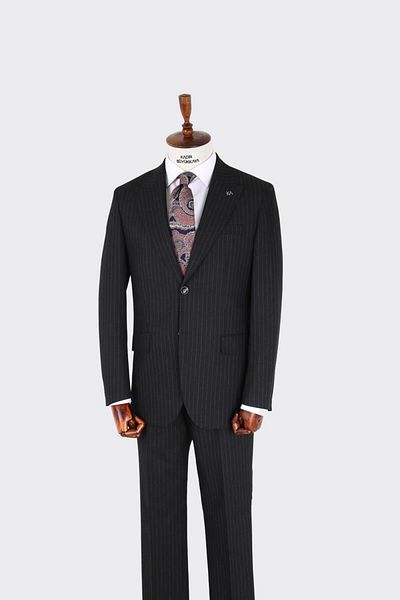 Kadir Büyükkaya Men's Swallow Collar Two Button Suit-Kax1327W