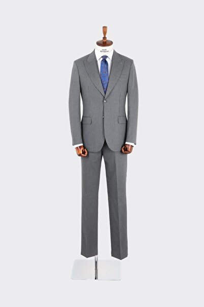 Kadir Büyükkaya Erkek Kırlangıç Yaka İki Düğmeli Takım Elbise-KAX1329W