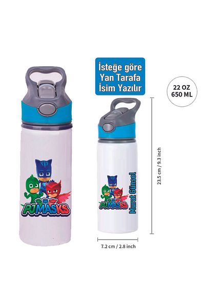 DKDZ SHOP Pijamask Printed Straw Bottle 650 Ml. - 003