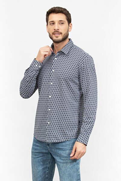 BOSS Desenli Uzun Kollu Slim Fit Gömlek Erkek GÖMLEK 50513613 404