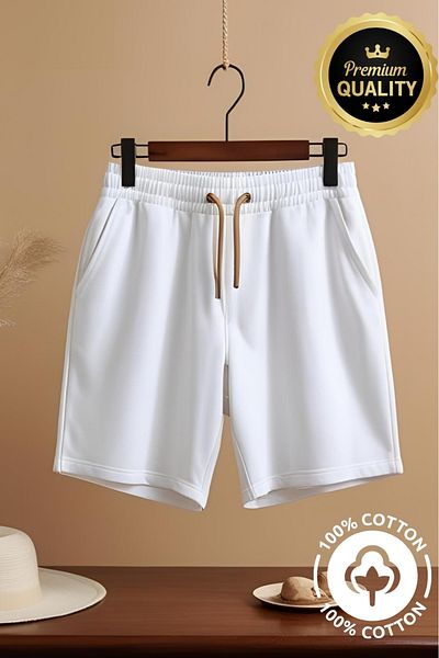 MODA Ανδρικό ίσιο σορτς, 100% βαμβάκι, άνετο, ποιοτικό ύφασμα, εγχώρια και ειδική παραγωγή