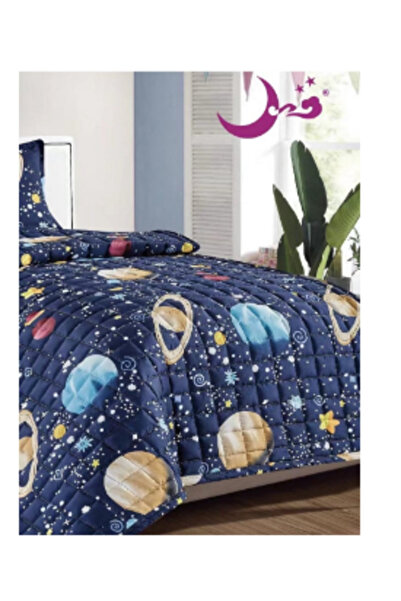 Moon 3-Piece Compressed Bed Quilt Set with Children's Drawings