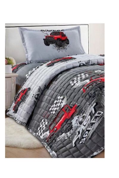 Moon 3-Piece Compressed Bed Quilt Set with Children's Drawings
