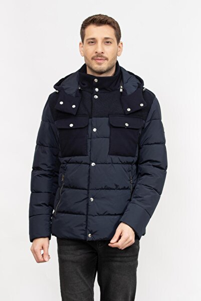 BOSS Logolu Regular Fit Su İtici Çıkarılabilir Kapüşonlu Mont Erkek MONT 5052...