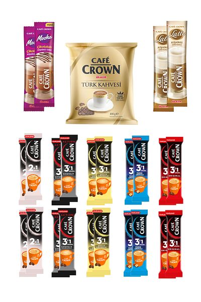 Ülker Cafe Crown Turkish Coffee and Granulated Coffee Kit.