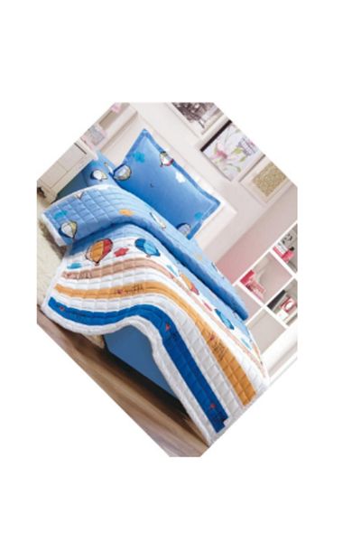 Moon 3-Piece Compressed Bed Quilt Set with Children's Drawings
