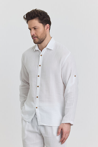 TCT TEKSTİL МЮСЛИН ЯКАЛІ УЗУН КОЛ ГОМЛЕК - 4030