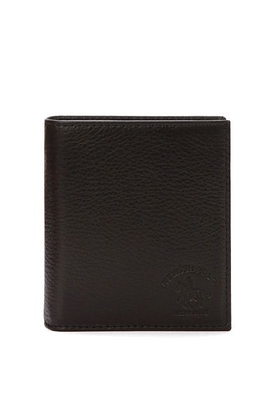 Newish Polo Men's Genuine Leather Vertical Model Coin Compartment Wallet and Card Holder