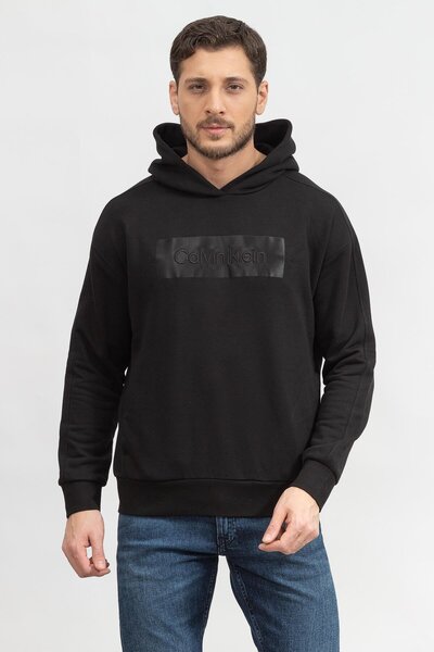 Calvin Klein Embroidered Comfort Hoodie Erkek Kapüşonlu Sweatshirt