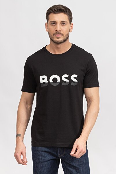BOSS Erkek Bisiklet Yaka T-Shirt