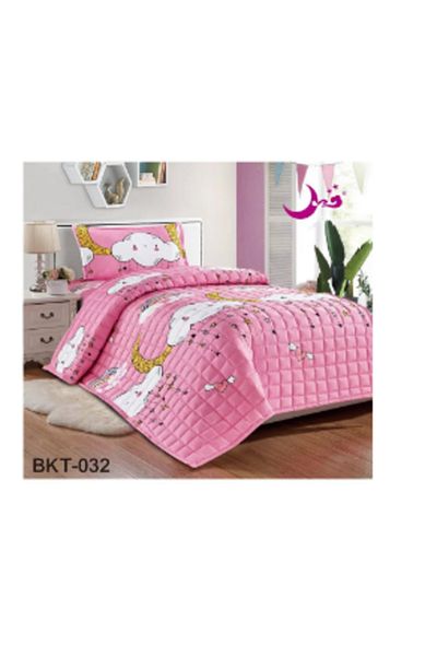 Moon 3-Piece Compressed Bed Quilt Set with Children's Drawings