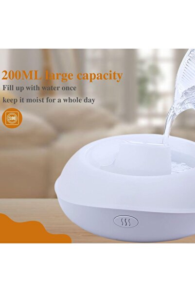 Yelajoy 200ML Ultrasonic Aromatherapy Mist Humidifier,5W,Waterless Auto Shut-Off,7 Soothing LED Lights