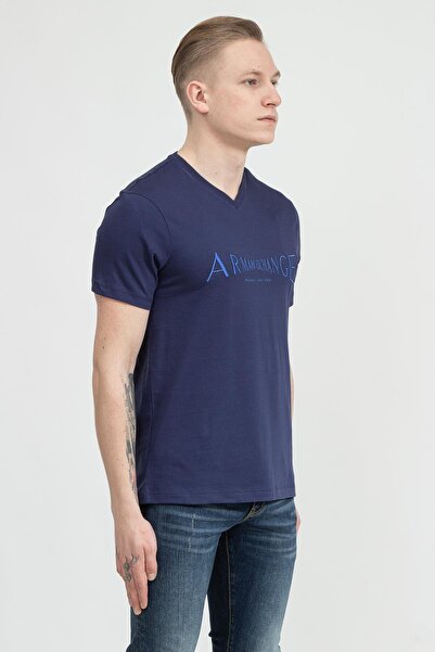 Armani Exchange Чоловіча футболка з V-подібним вирізом