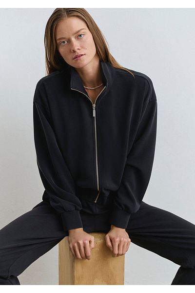 Mavi Sporty Lux Black Tencel Tm Modal Sweatshirt 1S10059-900