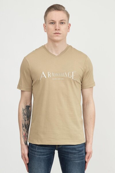 Armani Exchange Чоловіча футболка з V-подібним вирізом