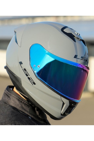 LS2 Stream 2 Nardo Gri Full Face Motosiklet Kaskı Gökkuşağı Camlı