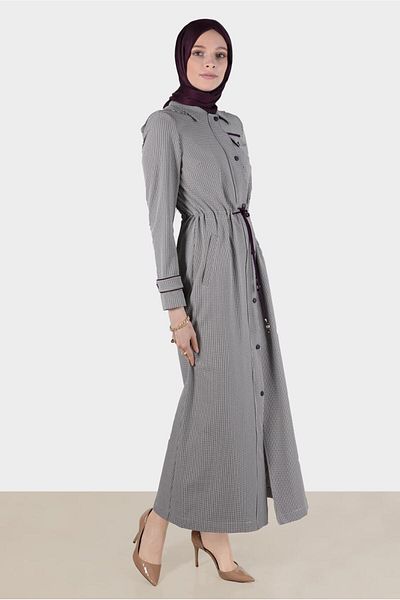 Alvina Μπουφάν Gingham 10590 - Συγκεντρωμένη μέση