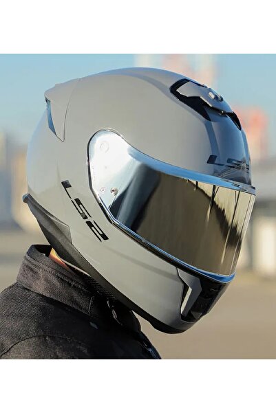 LS2 Stream 2 Nardo Gri Kapalı Motosiklet Kaskı Gri Camlı