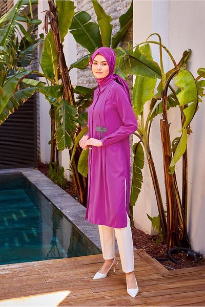 Alvina STONE EMBROIDERY DETAILED TUNIC 43528