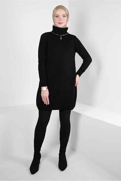 Alvina THROAT COLLAR KNITWEAR TUNIC 44026