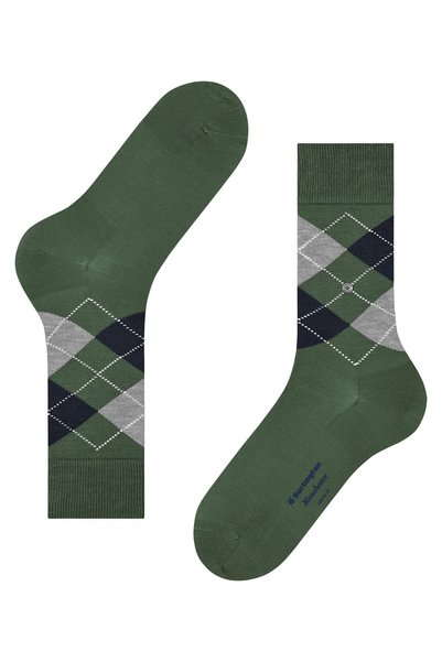 Burlington Herren Socken - Manchester, Rautenmuster, Bio-Baumwolle