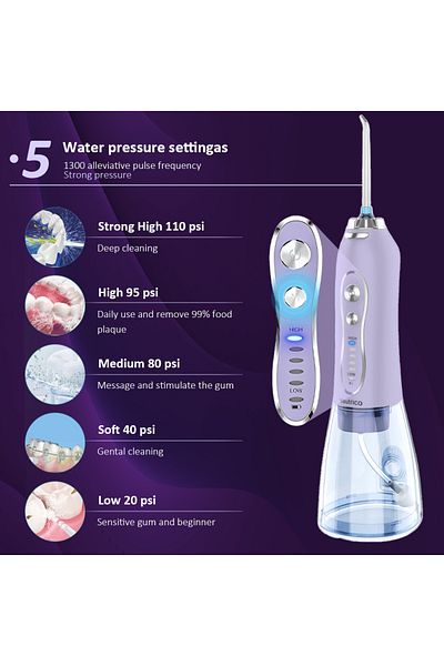 Youtrico 2025 NEW Water Dental Flosser Teeth Pick -Portable Oral Irrigator with 5 Modes