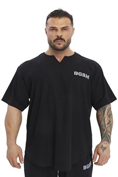 BGSM Tricou supradimensionat din bumbac, Gym Rag Top BGSM 3376