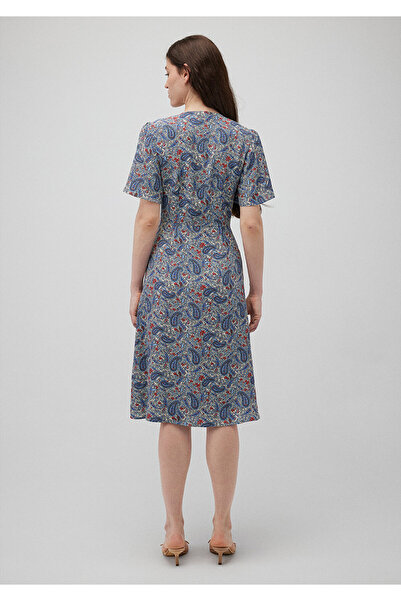 Mavi Baskılı Midi Elbise 1310584-88100