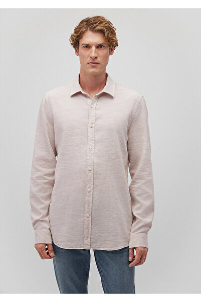 Mavi Bej Gömlek Slim Fit / Dar Kesim 0210053-70296