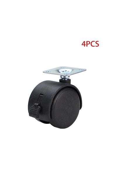 Choice 1.5 inches 4PCS with brake 4pcs 1.5 Inch Flat Casters Right-Angle Wire Teeth Planter With Furniture
