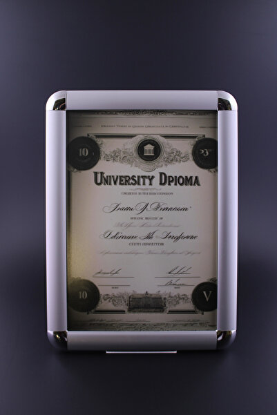 Yöntime A4 Alüminyum Çerçeve 1 Adet Rondo Köşe Aç Kapa Açılır Kapanır - Belge Çerçevesi