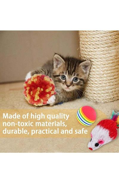 COOYA 22 PCS Cat Toys Set,Collapsible Foldable Tunnel,for Pet Cat Agility Training and Exercising