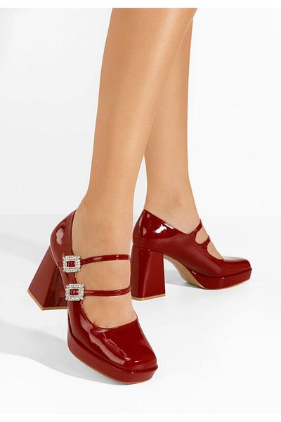 B T Shoes Elany red high heel shoes