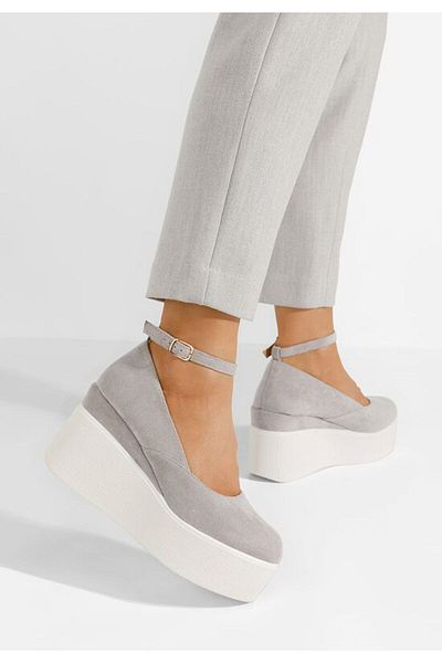 B T Shoes Pantofi cu platformă Leanora gri