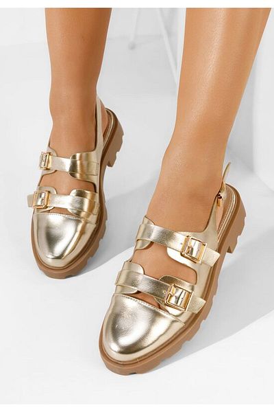 B T Shoes Agripina women's gold casual shoes