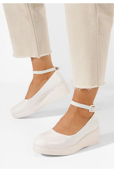 B T Shoes Evelyne V2 white platform casual shoes