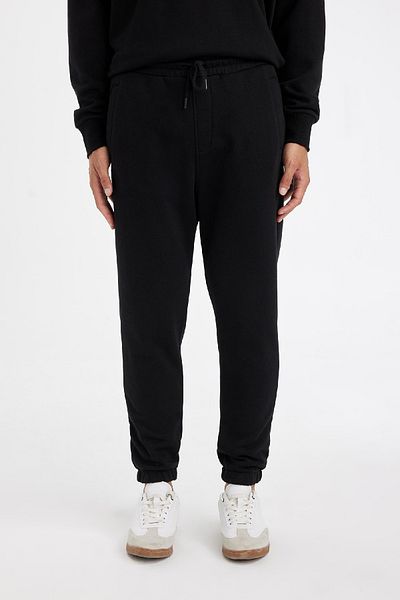 DeFacto Jogger Sweatpants - Standard Fit, Lace Up Waist, Ελαστικό πόδι, A6468ax24au με τσέπες